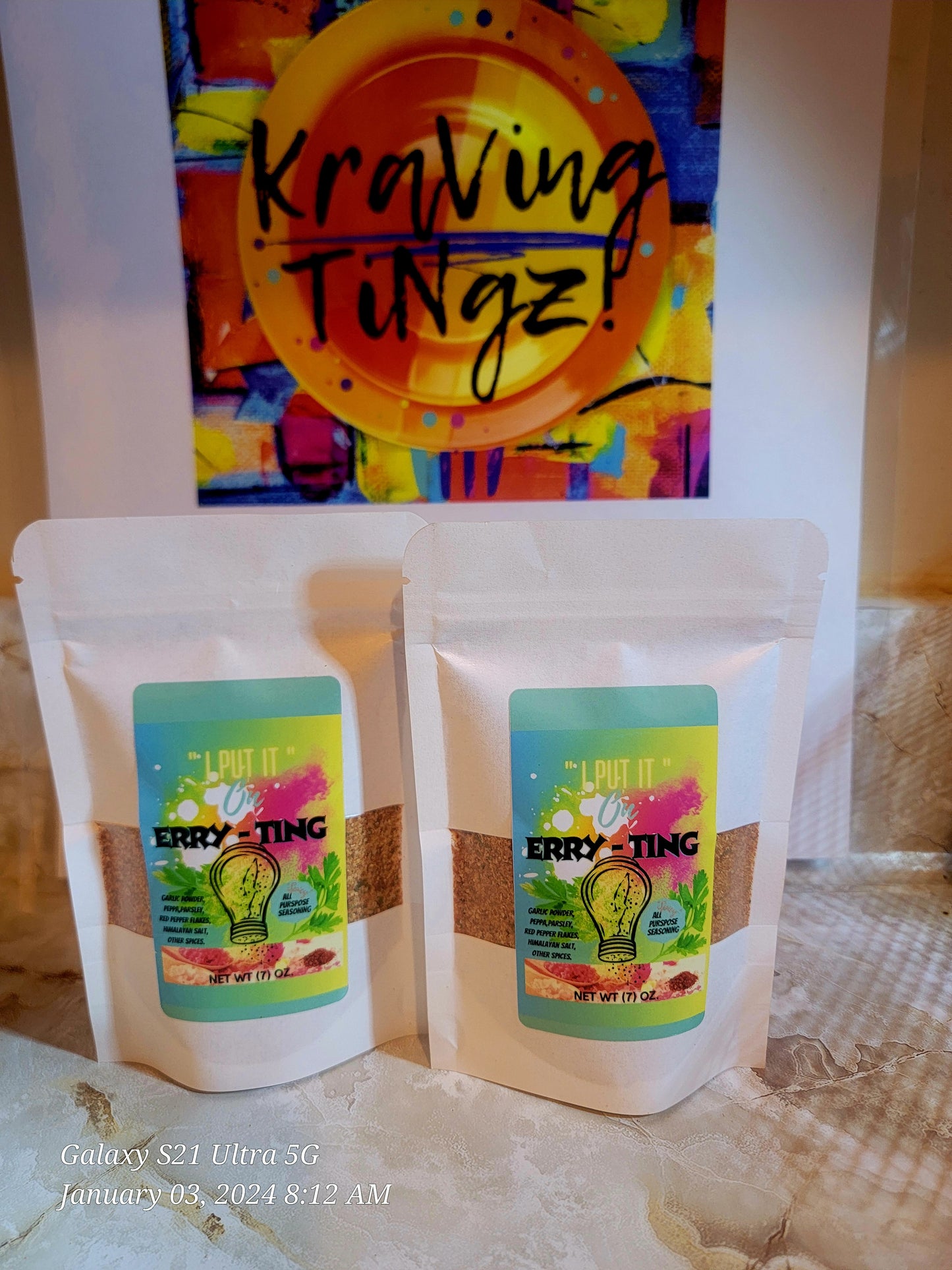 Spicy all-purpose Erry-Ting seasoning.